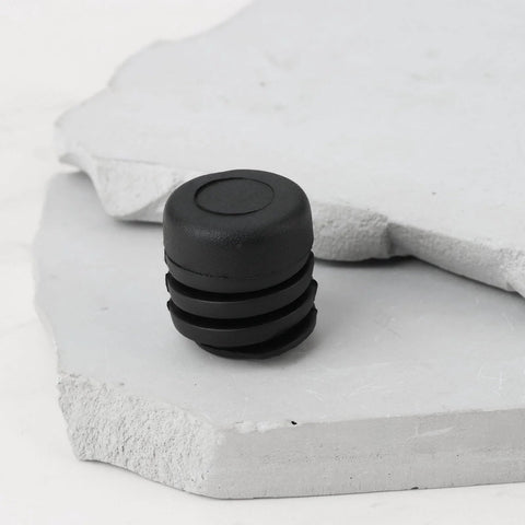 Close-up of a single black rubber stopper from 4Pcs Hood Rubber Bumper Stopper Set Fits Nissan Pulsar NX 1983-1990 And 200SX 1984-1988