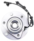 Front Wheel Bearing And Hub Assembly For 2017 Through 2023 Nissan Titan 4WD Direct Fit Replacement With Durable Built In ABS Tone Ring And Sealed Bearings For Smooth Operation And Long Lasting Performance, top view