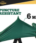 Close-up of hands stretching Heavy Duty Nitrile Gloves 6 Mil Dark Green Diamond Texture Mechanic Latex Free, showing puncture resistance.
