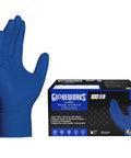 Nitrile Disposable Gloves 6 Mil Latex Free Diamond Texture XX-Large Box Of 100, blue glove with strong grip texture