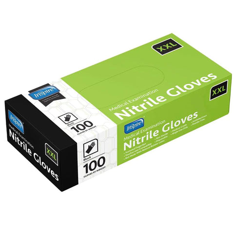 Black Nitrile Disposable Gloves Medium Size Box Of 100 Powder Free Latex Free Medical Exam Cleaning Cooking Safety Gloves Durable Rip Resistant