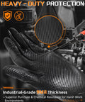 9 Mil Nitrile Gloves With Raised Diamond Grip Chemical Resistant Latex Free shown in automotive use