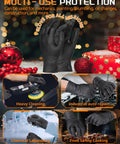 9 Mil Nitrile Gloves With Raised Diamond Grip Chemical Resistant Latex Free for multi-use protection