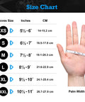 Sizing chart with hand measurement for Blue 6 Mil Heavy Duty Nitrile Gloves Textured Powder Free Latex Free Box Of 100.