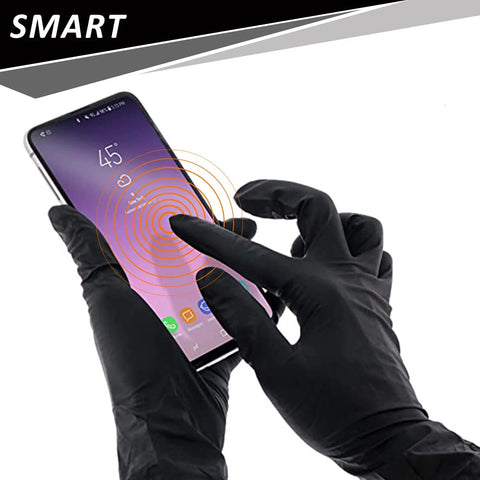 Premium Nitrile Disposable Gloves 4 Mil Thick 100 Count Latex Free Powder Free Food Safe used for smartphone