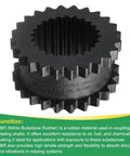 9JE Coupling Sleeve Elastomer Gear Sleeve Insert in Nitrile Rubber 3.43in ID, 5.98in OD, 2.99in elastomer length showing side view