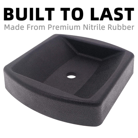 Heavy Duty Dual Wheel Trailer Jack Dock with reinforced nitrile rubber cushion, single unit, front view
