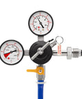 Commercial Grade Nitrogen Gas Regulator with Double Gauges for Kegerators, ideal for dispensing stout, nitro cold brew coffee, and wine.