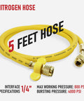 Nitrogen Regulator For Welding With 0 To 800 PSI Output CGA580 Inlet Brass Fittings One Quarter Inch SAE Male Flare Outlet