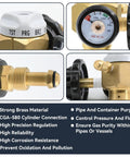 Nitrogen Purge Control Valve Regulator And Flow Meter Hybrid Design For Leak Testing with 500 psi capacity, brass construction.