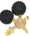 Nitrogen Regulator 0 To 600 PSI CGA580 Inlet One Quarter Inch Male Flare Outlet Heavy Duty Handle Self Reseating Relief Valve