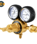 Dual gauge nitrogen regulator with CGA580 connection and 0-600 PSI delivery for purging, inertization, and pressure testing.