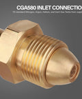 CGA580 inlet connection of nitrogen regulator HVAC tool for inert gas tanks