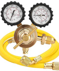 Nitrogen regulator HVAC tool with dual gauges, 60 inch hose