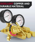 Nitrogen Regulator With A Six Point Six Foot Hose For Easy Pro Grade Gas Delivery With Gauges For Lab And Workshop Use