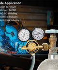 dual gauge nitrogen regulator with wide application for welding and industrial use