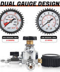 Nitrogen Regulator For Keg And Kegerator With Dual Gauges CGA 580 0 To 100 PSI Output And 0 To 3500 PSI Input Pro Grade Home Brewing Nitro Draft System shown with dual pressure gauges.
