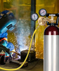 Nitrogen regulator kit for welding with dual gauges and hose