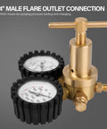 Pro Nitrogen Regulator With 0 To 800 PSI Delivery Pressure, 60 Inch Hose, CGA580 Inlet Connection And Quarter Inch Male Flare Outlet