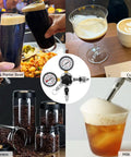 Nitrogen Regulator For Keg And Kegerator With Dual Gauges CGA 580 0 To 100 PSI Output And 0 To 3500 PSI Input in use with drinks
