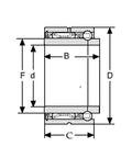 NKIB59/22 Combined Needle Roller Bearing - 3-Point Contact Ball Bearing 22x39x25mm - Machined Type - Buy Bearings online - Fast US Shipping
