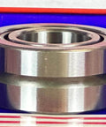 NKIS25 Needle Roller Bearing 25x47x22mm - Machined Type, side view showing machined craftsmanship and outer metal ring.