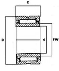 NKJ32/20A Needle Roller Bearing With Inner Ring 32x47x20 - VXB Ball Bearings