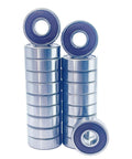 20 Pack NSK 608 2RS 608DD Deep Groove Ball Bearings 8x22x7mm with double rubber seals shown stacked