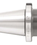Side view of Shell End Mill Holder NMTB Forty Taper With One And A Half Inch Bore Drawbar End Five Eighth Inch Thread Made In USA For HHIP 3900 Series Milling Tool Holders