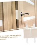 Three Piece Door Silencers No Drill Easy Install Cushions For Noise Reduction Door Slam Stoppers installed on handle