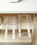 A Pair of No-Drill Silent Drawer Slides, Excluding Storage Box.Kitchen Cabinet Pull Out Tracks in a kitchen cabinet installation