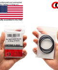 Replacement 6235 O-Rings for No-Spill Easy Can Gas Nozzle Assembly 4 Pack - Leak-Free Seal for Nozzle Upgrade Compatible With 6132 And 3132 Parts shown in hands in bag