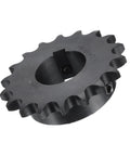 No 40 Chain Roller Sprocket B Type For Single Strand Chains One Quarter Inch Bore 18 Teeth Carbon Steel With Keyway