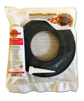 Self Stick Gasket Roll Half Inch By One Eighth Inch Grey For Grills And Smokers, Fifteen Foot Kit With Adhesive Tube, Nomex High Temp Blend And RTV Sealant
