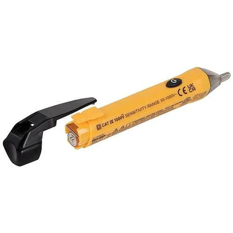 Non-contact voltage tester from Electrical Test Kit with Digital Multimeter, Non-Contact Voltage Tester and Electrical Outlet Tester, Leads and Batteries