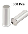 Non-Insulated Wire Ferrule Terminal Set EN2508 Tin Plated Copper Connector For 14 AWG 2.5mm2 Cables, 300 Pcs, front view.