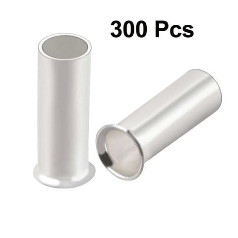 Non-Insulated Wire Ferrule Terminal Set EN2508 Tin Plated Copper Connector For 14 AWG 2.5mm2 Cables, 300 Pcs, front view.