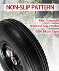 ✝️ (2-pack) 4.00-6 wheelbarrow tires with non-slip pattern, 13 inch pneumatic tire and wheel showcasing high load capacity