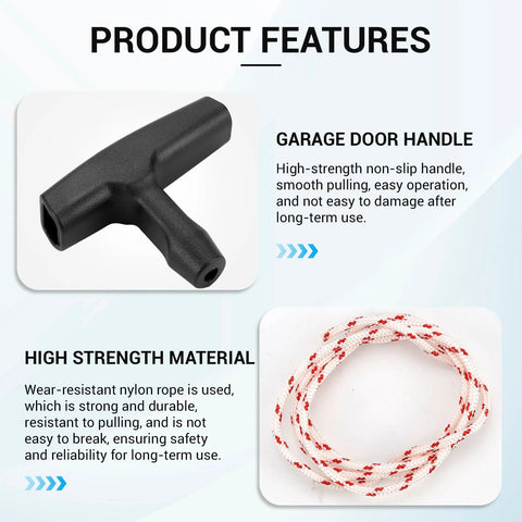 2 Sets Drawstring Ladder Rope With Pull Down Attachment for Access Doors and Garage Openings, durable nylon rope close-up