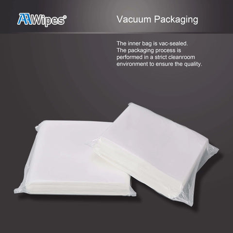 Cleanroom Grade Nonwoven Wipes Made From Cellulose And Polyester Blend 68 Gram 9 By 9 Inches Pack Of 300 in vacuum packaging