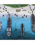 Epic Normandy D-Day Landing Diorama Base for 1/700 WWII Ships and Landing Craft, Scenic Paper Base 290 x 185 mm model kit
