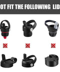 Image showing incompatible lids for Six Pack Rubber Seals For Hydro Flask Wide Mouth Flex Caps And Flex Straw Cap O Rings Replacement.