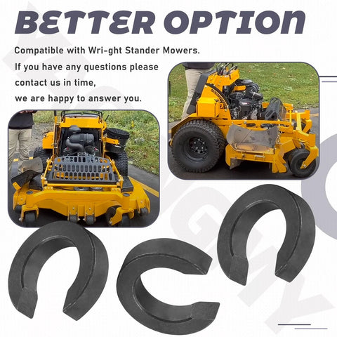 Set Of 4 C Type Notched Caster Spacers For Stander Mowers Replacement Parts WS32 WS36 107 4621 609493 F Series Models