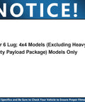 Notice specifying 6 lug, 4x4 models only for 4WD Front Wheel Bearing Hubs Assembly for Ford F150 2011 2014 Expedition and Lincoln Navigator 2011 2014 Replacement Kit Includes 2 Front Hub Bearings and Hubs for 6 Lug 4WD Models Ready.