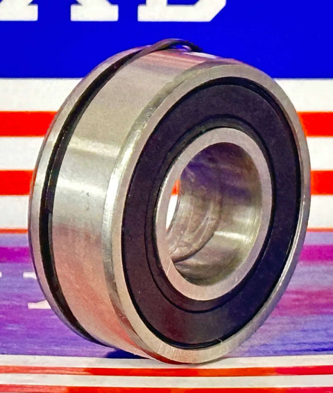 NPB15-69-2RS Alternator Bearing 15x35x13 Sealed Ball Bearing close-up view with rubber seals