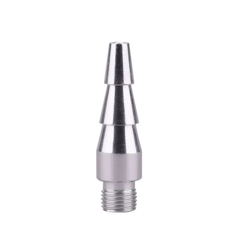 Nozzle component from 20-Piece 1/4 Inch NPT Air Tool Kit with a 25 ft coil nylon hose and tire gauge for versatile use