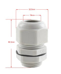 15 Pack Three Quarter Inch NPT Cable Gland Connectors Waterproof IP68 Nylon PA66 Strain Relief Glands with Gaskets