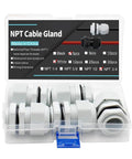 Cable Strain Relief Grommet Kit For Outdoor Electrical Installations, Five Pack NPT Three Quarter Inch, Waterproof Seals