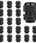 20 Pack Three Quarter Inch NPT Cable Glands Waterproof Adjustable Nylon Glands With Gaskets for electrical enclosures