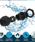 Ten Pack One Half Inch NPT Strain Relief Nylon Cord Grip With IP68 Waterproof Adjustable Cable Glands In Black Nylon Locknut Joints For Six To Twelve Millimeter Cable Diameter, Built Tough Sealing For Rugged Cables.